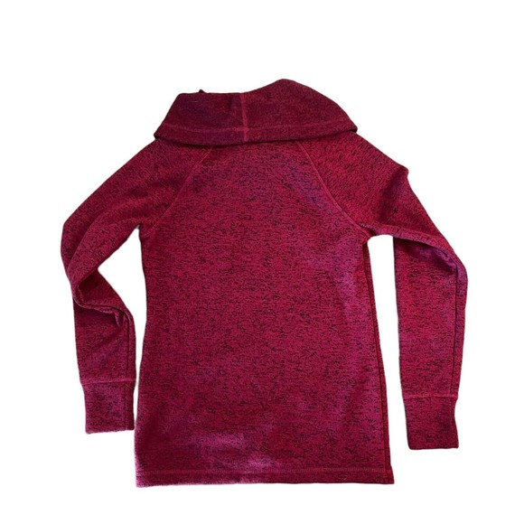 Ideology Red Cowl Neck Crossover Tulip Hem Pullover Activewear Size XS NWT - Picture 3 of 4